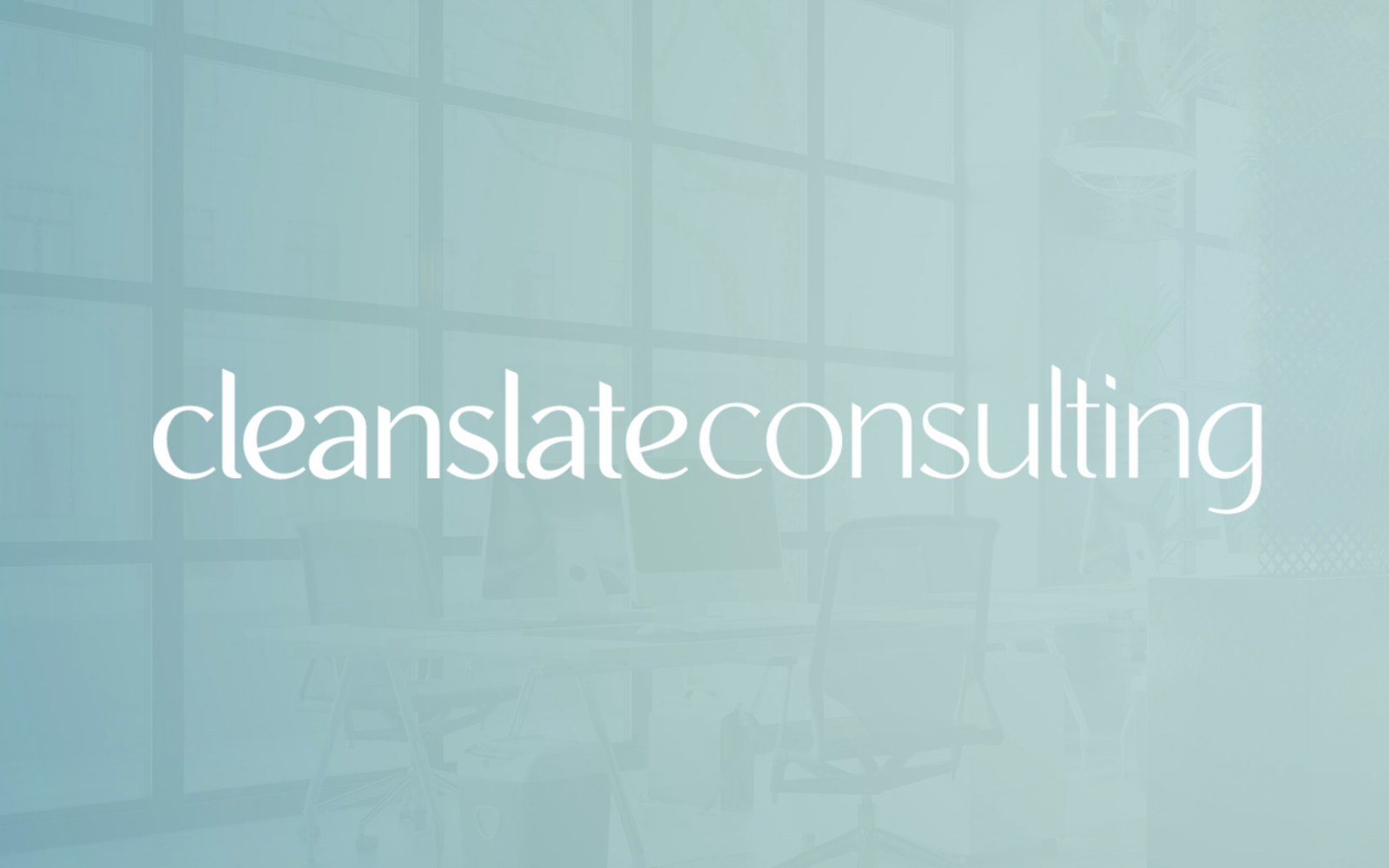 Cleanslate Consulting logo on teal