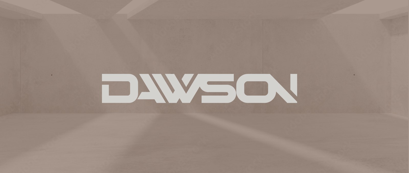 Dawson Contractors logo on concrete